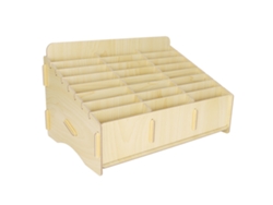 Caja De Almacenamiento Para Teléfono Celular De Madera Sintética Con 24 Compartimentos, Soporte De Escritorio Para Oficina/aula.