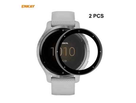 Garmin Venu 2S/Vivoactive 4S 40mm 2 Piezas ENKAY Hat-Prince 3D Pantalla Completa Pieza de Borde Suave + Película Protectora de Pantalla PMMA HD