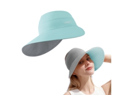 Sombrero De Sol De Ala Ancha Para Mujer, Sin Parte Superior, Con Protección Uv, Plegable, Para Cabello Alto, Playa, Verano, Zapatillas Deportivas.