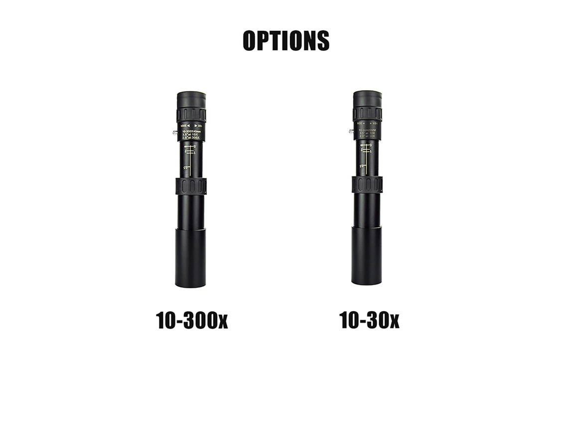 Telescopio Monocular Con Zoom Prismático Hd Bak4 10-300x40 Con Estuche De Transporte Para Viajes Y Observación De Aves.