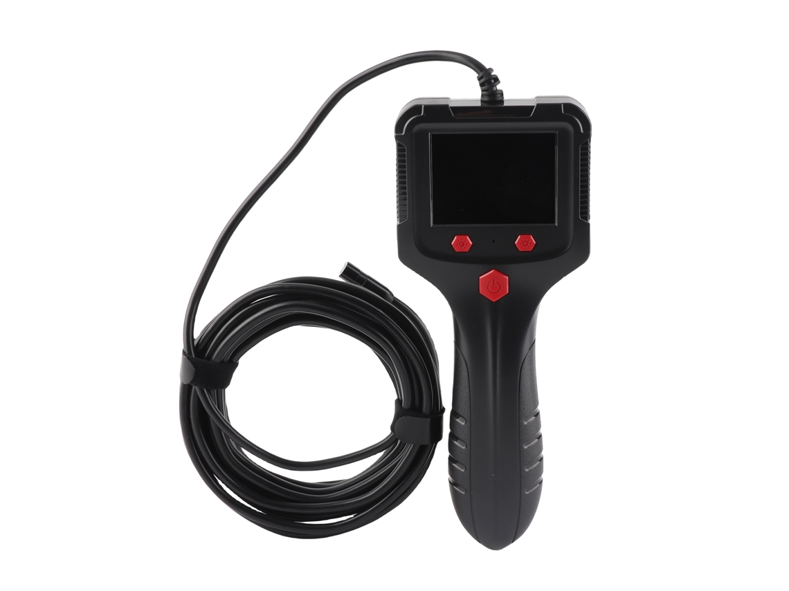 Endoscopio industrial P100 de 8 mm, 1080p, pantalla de 2,4", IP67, 8 LED, tipo serpiente | Sin marca