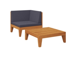 Maison Exclusive - Muebles De Jardín 2 Piezas Con Cojines Madera Maciza De Acacia