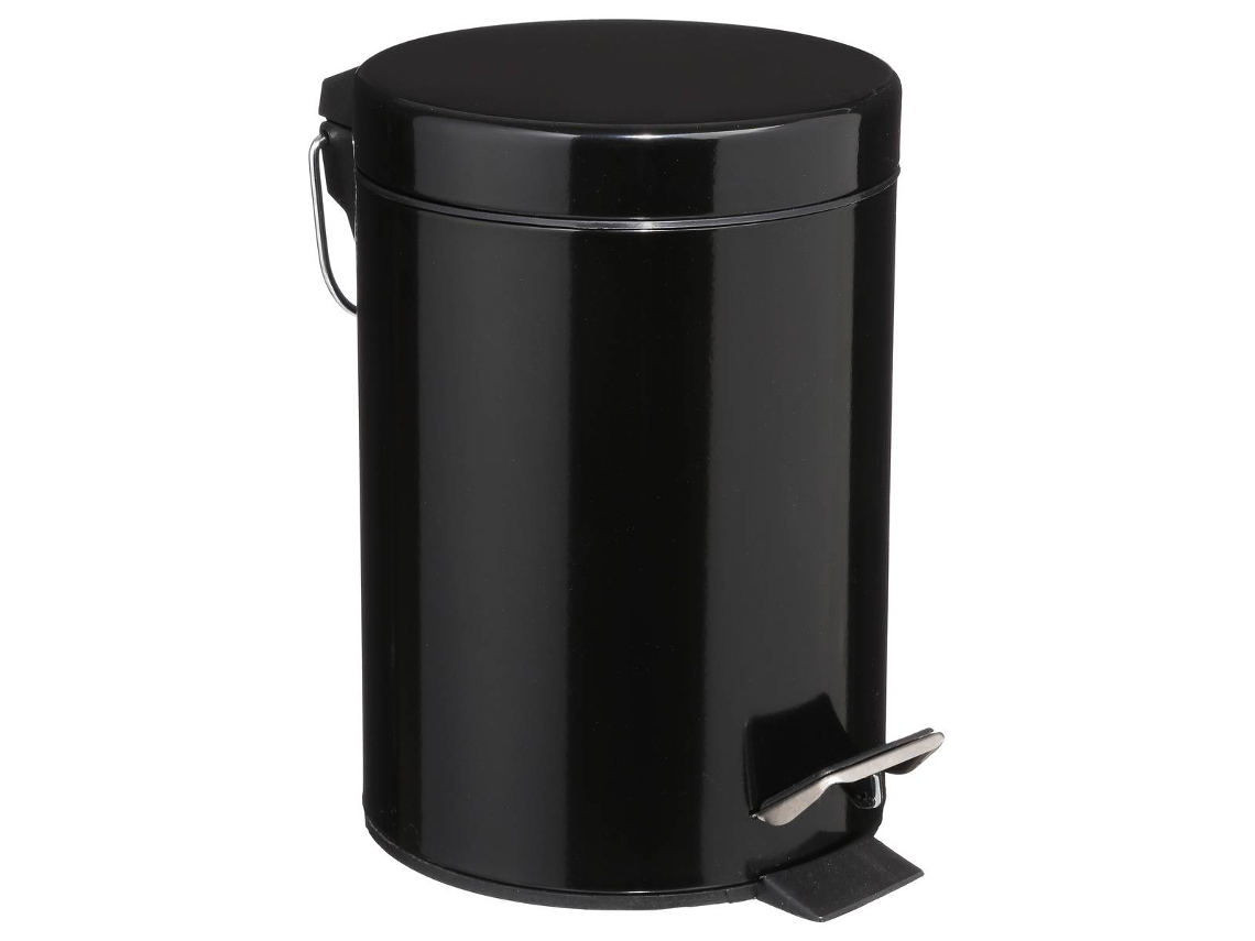 5five - papelera metálica redonda colorama 3l negra