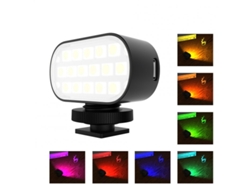 Luz Preenchimento Vídeo Led Rgb 16 Contas Lâmpada 750Mah 7 Cores Luz Ajustável Fotografia Tipo C Lâmpada Câmera Rgb Modelos Colori Pu564B