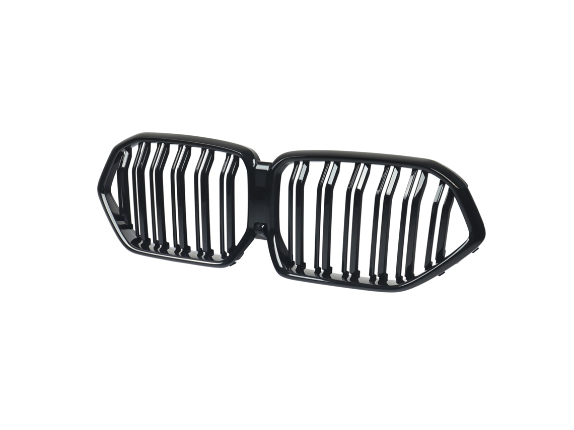 Parrilla delantera tipo riñón, plástico ABS duradero, fácil instalación, negro brillante OEM