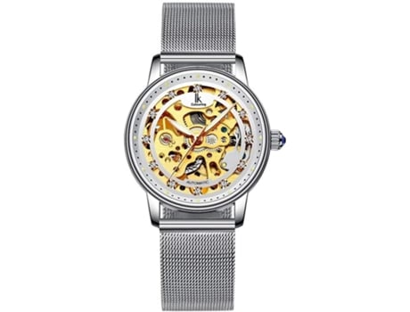 VEANXIN Reloj de Mujer Reloj de Pulsera de Vestir con Pulsera de Acero Inoxidable Dorado y Plateado-Marrón