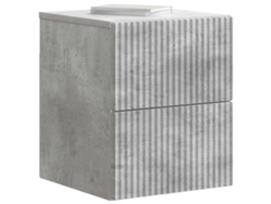 Maison Exclusive - Mesita De Noche De Pared 2 Pcs Gris Hormigón 33 X 34,5 X 40 Cm