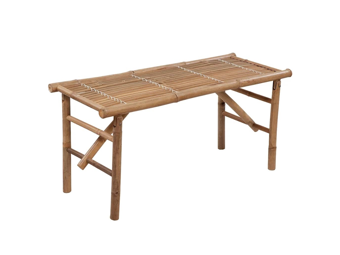 Maison Exclusive - Banco De Jardín Plegable Con Cojín Bambú 118 Cm