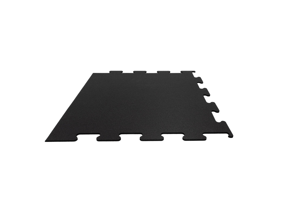 Baldosa De Puzle Para Suelo Deportivo De 10 Mm - 106 X 106 Cm - Pieza Lateral Negra