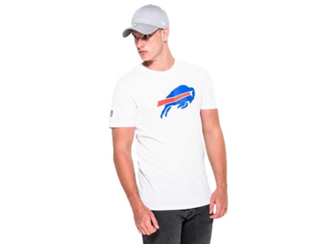 Camiseta de Hombre para Fútbol NEW ERA Buffalo Bills Logo Algodón Blanco (L)