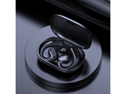 Auriculares inalámbricos para exteriores, auriculares Bluetooth con clip y tecnología de conducción ósea, con estuche de carga de 300 mAh.