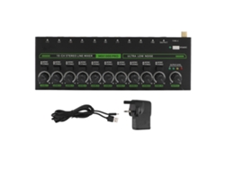 Mezclador De Sonido Estéreo Rgb Profesional De 10 Canales Con Enchufe Británico Para Amplificador Y Micrófono.