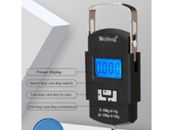Balanza Electrónica Portátil Recargable Con Pantalla Lcd, Capacidad De 55 Kg, Múltiples Conversiones, Gancho Retráctil Con Retroiluminación.