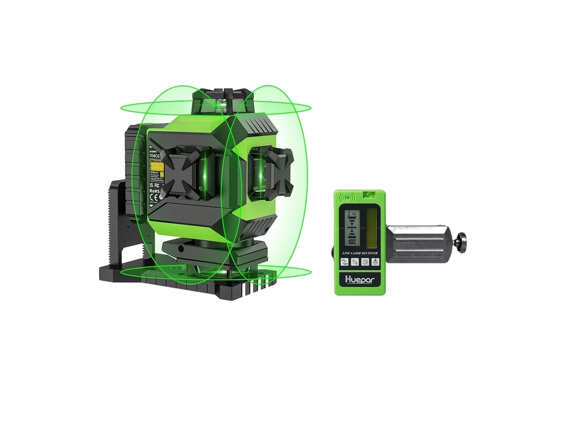 Nivel láser de 16 líneas, autonivelante, batería de 3,7 V/6600 mAh, 1 juego OEM