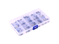 Kit De Condensadores Electrolíticos Radiales 200pcs Diy 0.1uf-220uf Con Caja Componentes Electrónicos