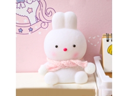 Rebe-lámpara De Noche Led Ins Linda Conejo Con Bufanda Rosa Para Dormitorio Mesa Ornamento Hogar
