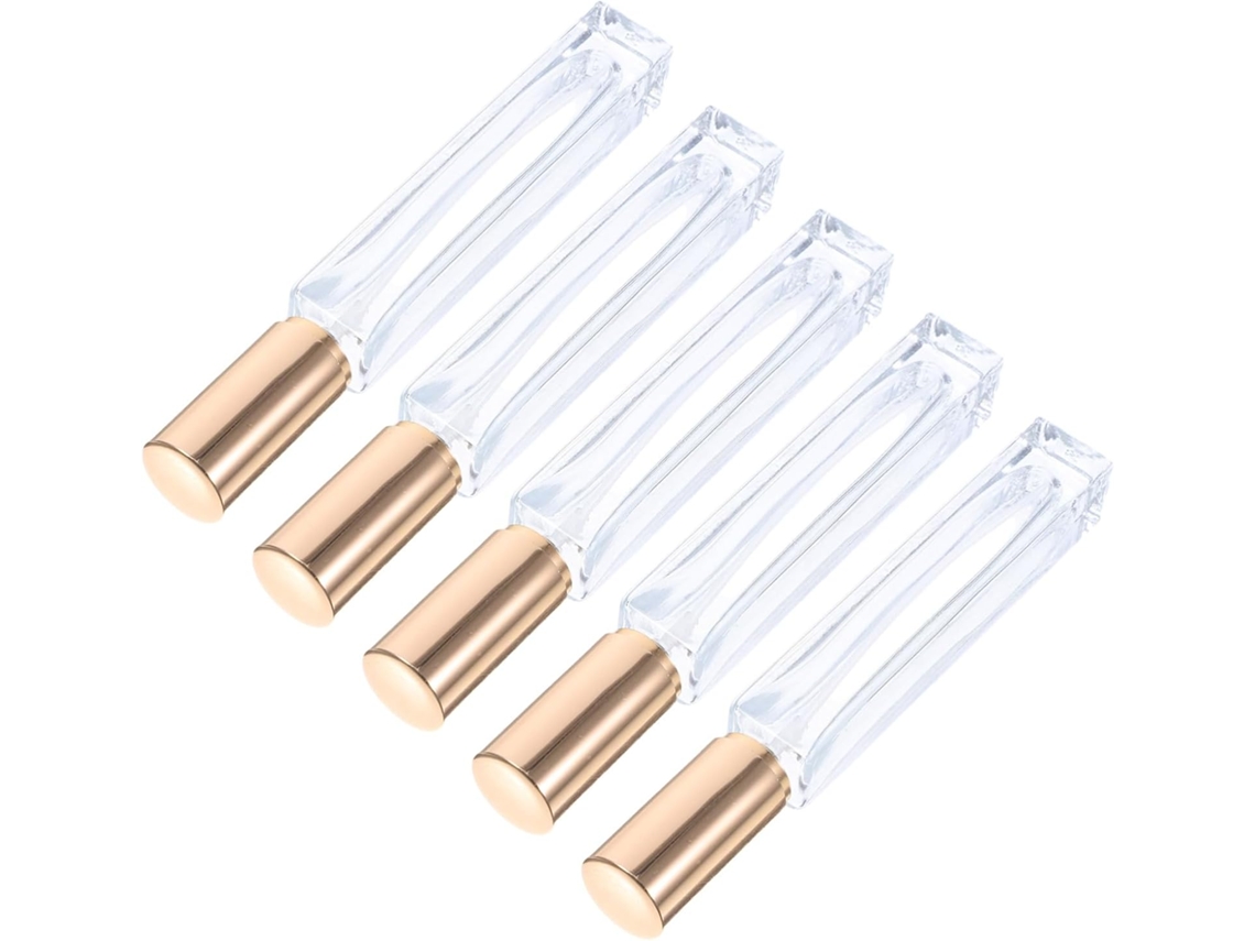 De 5 Frascos De Vidro Recarregáveis De 10ml Para Perfume Em Spray, Ideais Para Viagens E Maquiagem.