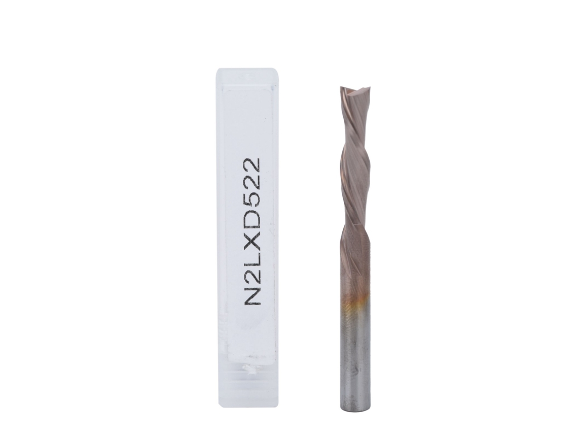 Fresa De Doble Extremo, Acero De Carburo De Tungsteno, Brocas Cnc De Alta Resistencia Para Madera, Abs Y Pvc, 5x5x22x55l