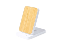 Cargador Nature Bambú Inalámbrico 15w. Carga Rápida .plegable