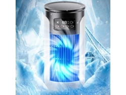 Ventilador humidificador portátil con aire acondicionado LED y función de enfriamiento personal múltiple Zeuxo
