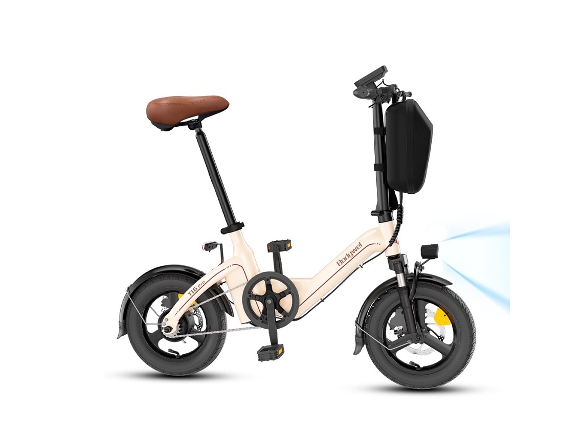 Bicicleta Eléctrica Plegable Bodywel T16 Pro De 14'' Con Batería De 360 ​​wh Y Aplicación De Soporte Para Mini Bicicletas Eléctricas.