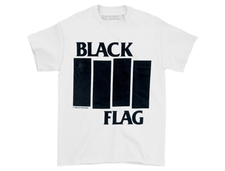 Camiseta ROCKINSTONE Black Flag Bars & Logo (L)