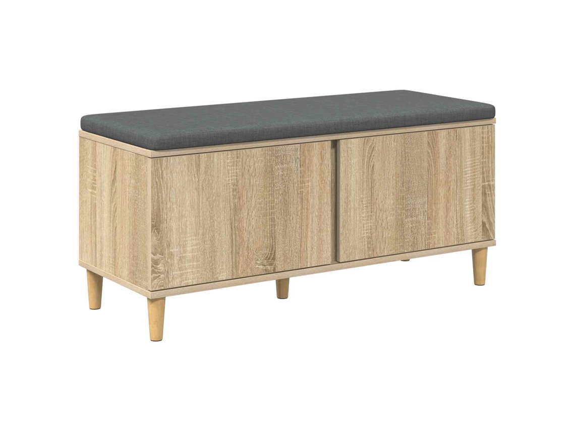 Maison Exclusive - Banco De Entrada Con Cojín Roble Sonoma 60 X 38 X 46 Cm