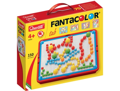Juego Educativo QUERCETTI Pegs Fantacolor Transportable Peq Mix 160 pz (Edad Mínima: 3 Años - 23 x 26 x 6 cm)