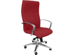 Silla de Escritorio Ejecutiva PYC Caudete Rojo con ruedas antiarañazos (Brazos Fijos - Tejido)