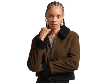 Abrigo para Mujer SUPERDRY (M - Poliéster - Márron)