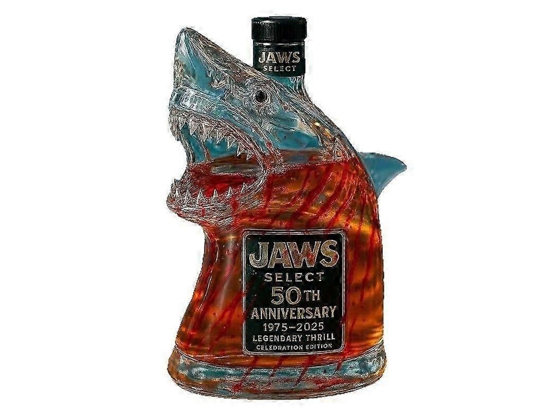 Botella De Whisky Sherum Bruce The Shark Edición Limitada 50 Aniversario Tiburón