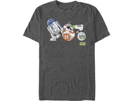 Camiseta ROCKINSTONE Droides R2-D2 BB-8 DO Star Wars (XXL)