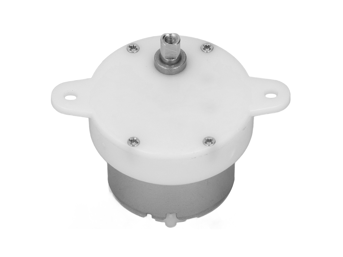 Motorreductor de CC de 10 rpm, alto par, silencioso, forma cilíndrica, terminal, 6 V, engranaje.