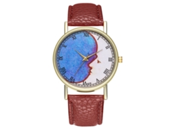 Elegante Reloj De Pulsera Unisex De Cuarzo, Regalo Informal De Moda (marrón)
