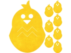 8 Fundas Para Cubiertos De Pascua En Forma De Gallina Decorativas Bolsas Para Utensilios Favoritos De Fiesta 16x11cm Amarillo