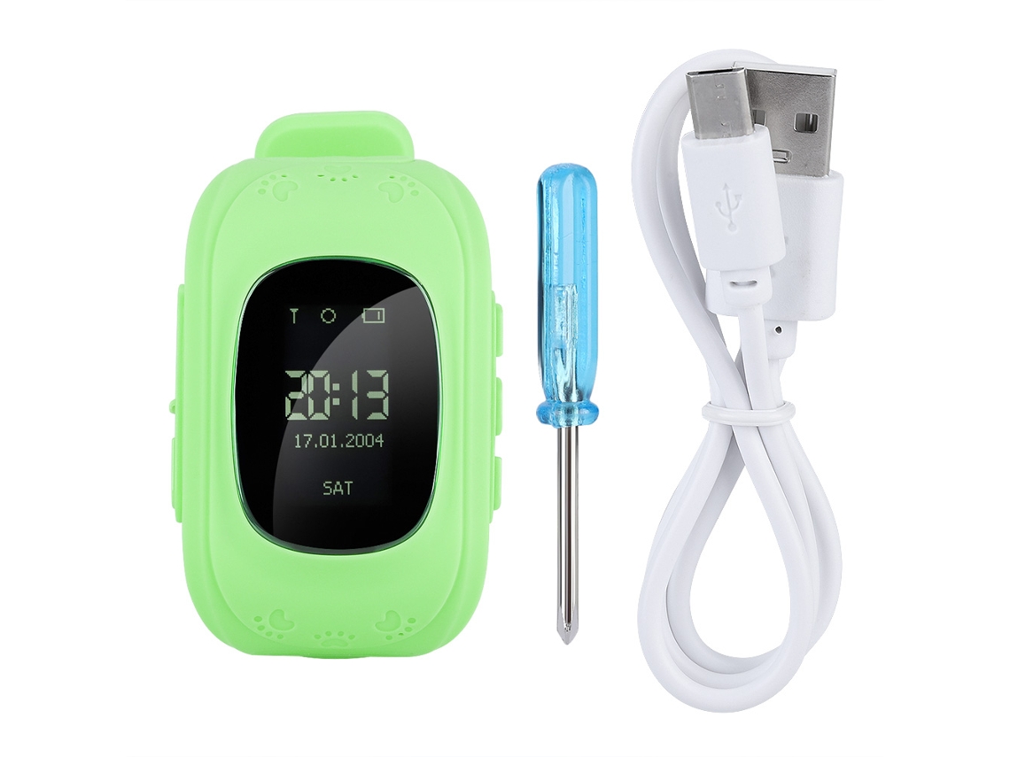 Reloj Inteligente Telefónico Para Niños Antipérdida Llamada De Emergencia Verde
