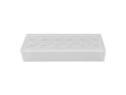 Baok - Jarrón rectangular alto de acrílico transparente con múltiples orificios, elegante para la decoración del hogar y bodas, 30 cm