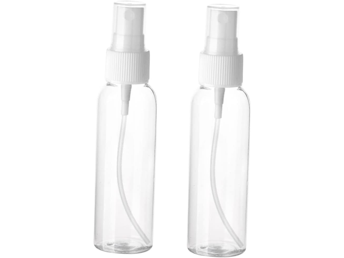 Paquete De 20 Mini Botellas De Plástico Blanco Vacías Con Pulverizador De 60 Ml, Reutilizables Y Portátiles Para Viajes.