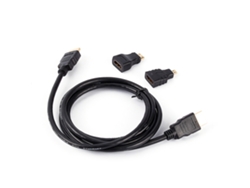 Adaptador Convertidor Hdmi 1.5m V1.4 Gold A Mini/micro Hdmi 3 En 1 Para Xbox 360 Ps3
