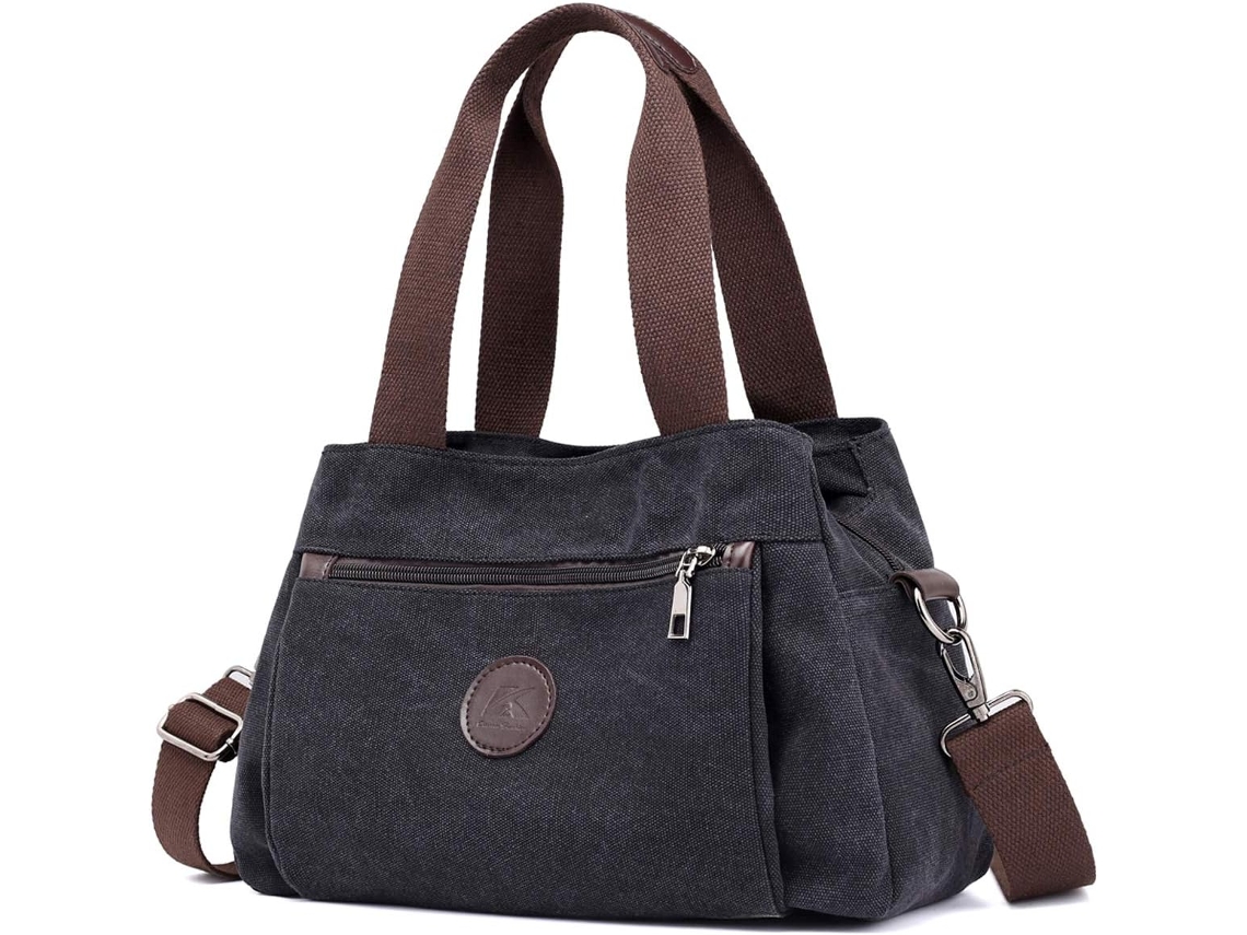 Bolsas De Lona Crossbody Para Mulheres, Bolsas De Bolsa Multicompartimento 