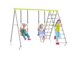 Columpio Infantil 4 En 1 Escalera Red Trepar Verde