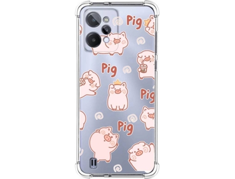 Carcasa para Realme C31 TUMUNDOSMARTPHONE Dibujos Antigolpes Cerdos Multicolor