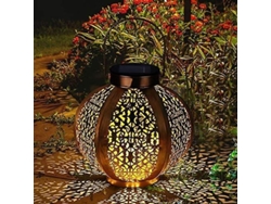 Lámpara Solar Exterior Colgante Hexagonal Led Impermeable Decorativa Jardín Patio