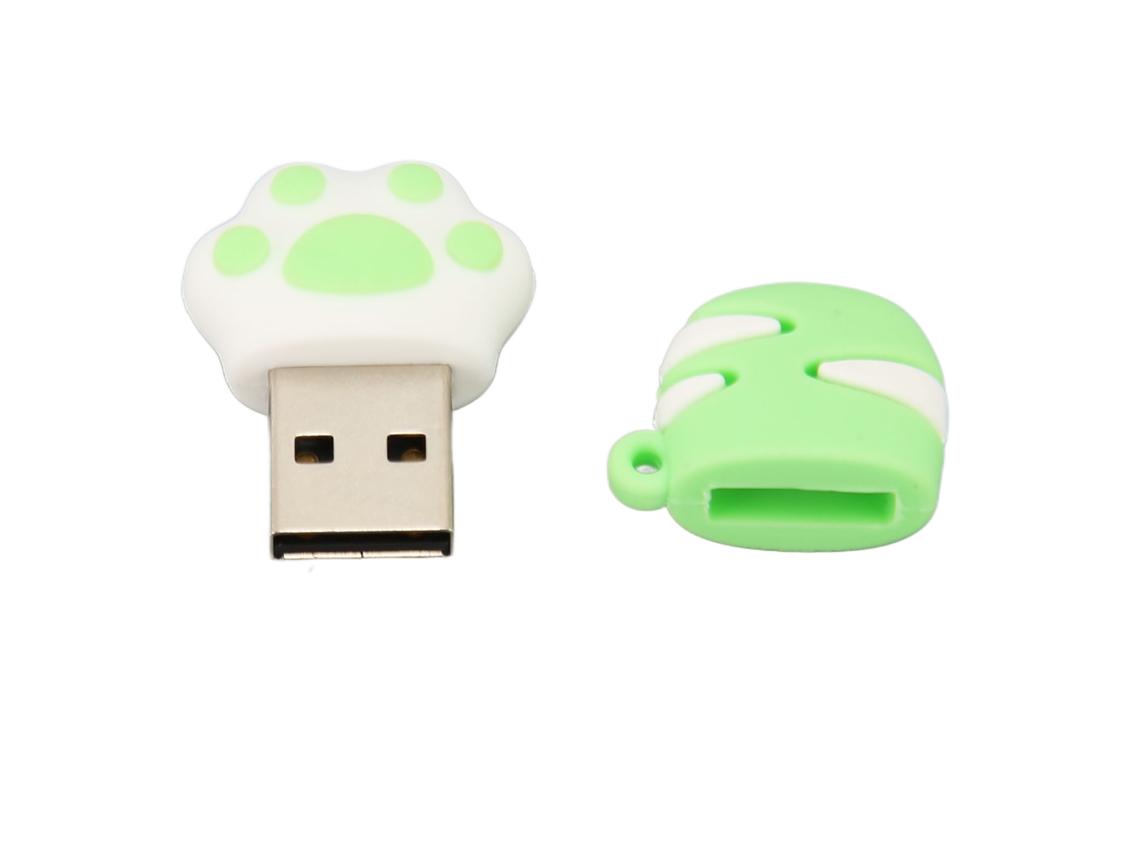 Unidad Flash Usb 2.0 De 128gb De Pata De Gato Animado, Dispositivo De Memoria Bonito Anti-emi