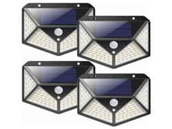 Luces solares ultrabrillantes, 100 LED de seguridad solar con tres modos de funcionamiento para mayor seguridad en exteriores.