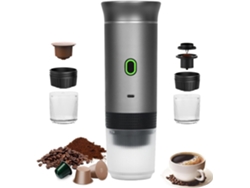 Cafetera Eléctrica Portátil 3 En 1, Cafetera Espresso De Cápsulas Con Un Solo Botón, Calentamiento Rápido, Color Gris GERTIZ