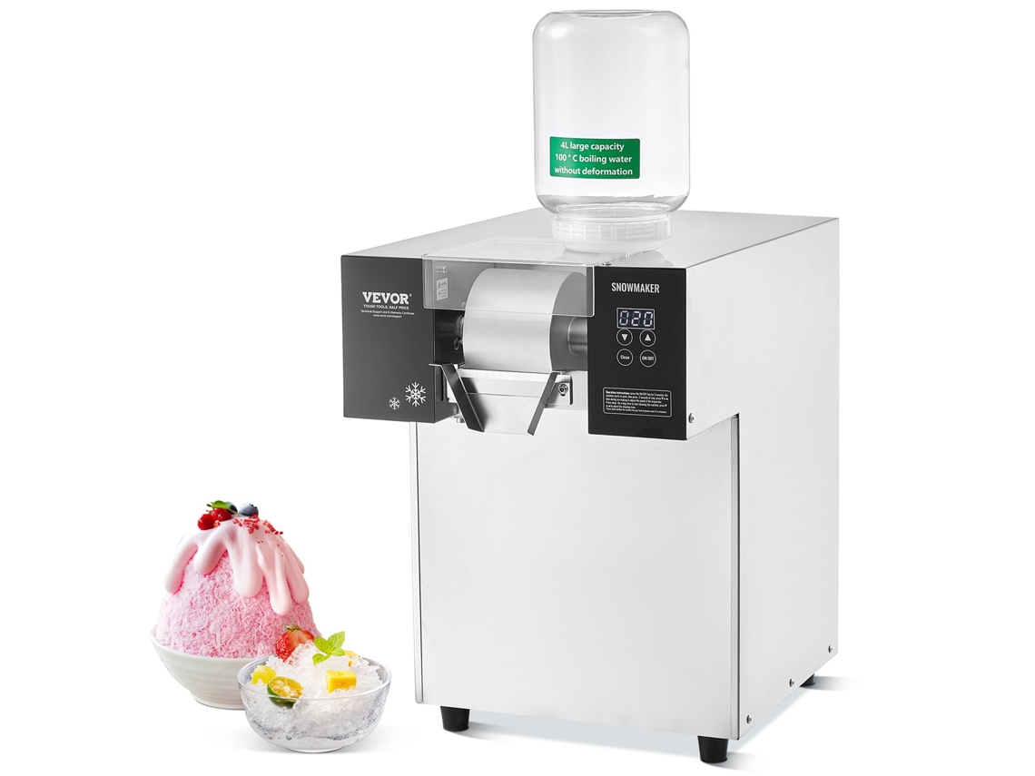 VEVOR Máquina de Hielo en Forma de Copos de Nieve 175kg/24h de Acero Inoxidable