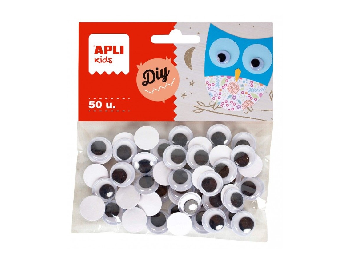 Apli Adesivo Round Moving Eyes Preto Ø 15 Mm 50 Ud.
