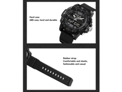 Reloj Cronógrafo Analógico-digital Para Hombre, Resistente Al Agua, Con Luz Led Y Esfera Grande.