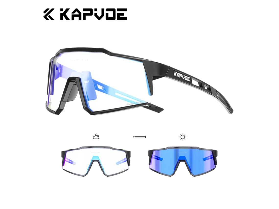 Gafas De Sol Fotocromáticas Para Ciclismo, Gafas De Sol Para Deportes Al Aire Libre Que Cambian De Color A Rojo Y Azul, Gafas Estilo Harley.